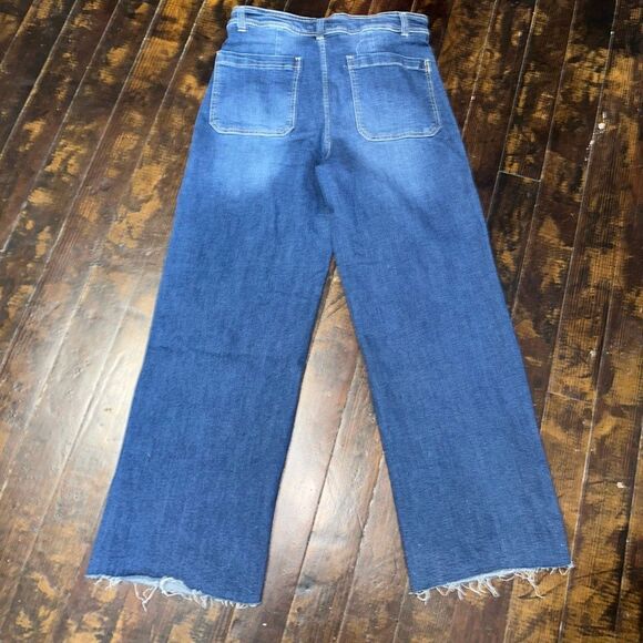 Oats New York wide leg size 12/31 luxe normcore raw hem jeans - Picture 5 of 5